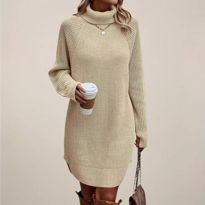 Sarah | Women’s Turtleneck Sweater Dress Long Sleeve