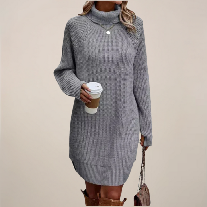 Sarah | Women’s Turtleneck Sweater Dress Long Sleeve