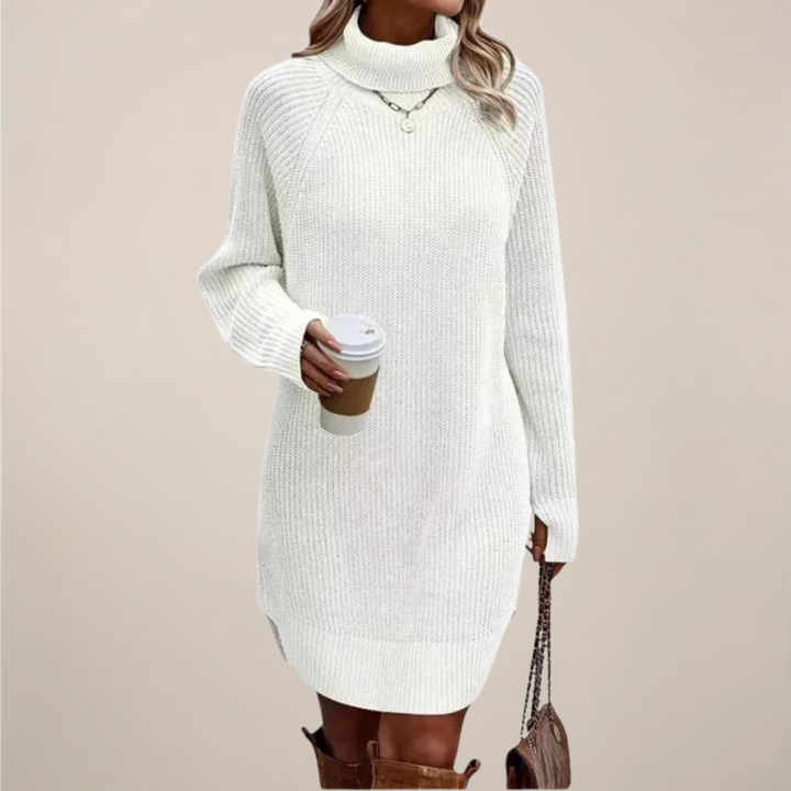 Sarah | Women’s Turtleneck Sweater Dress Long Sleeve