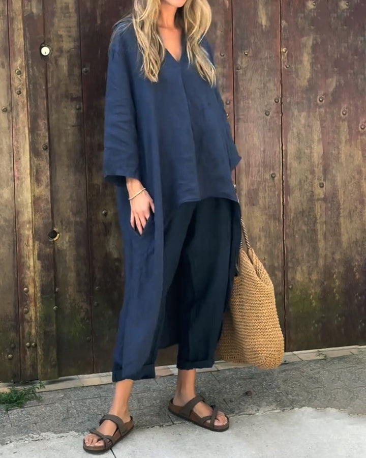 Florence | Women’s Relaxed Long Tunic and Pant Set