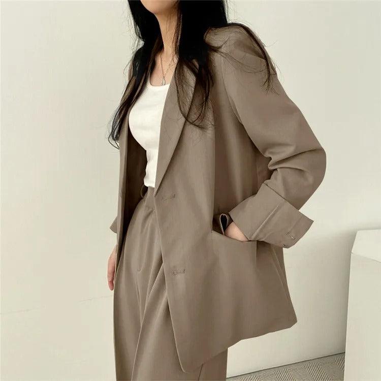 Hailey | Women’s Tailored Suit Set with Long Blazer