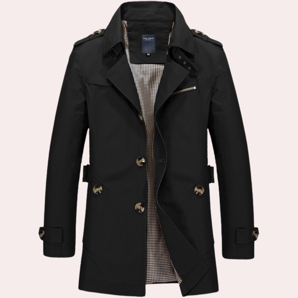 Jason | Slim Fit Double Breasted Trench Coat Men