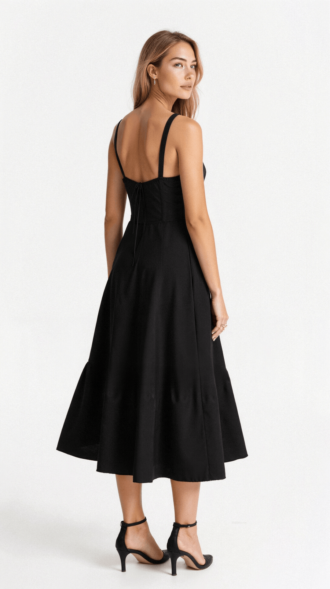 Samantha | Women’s Corset Midi Dress Flowing Skirt