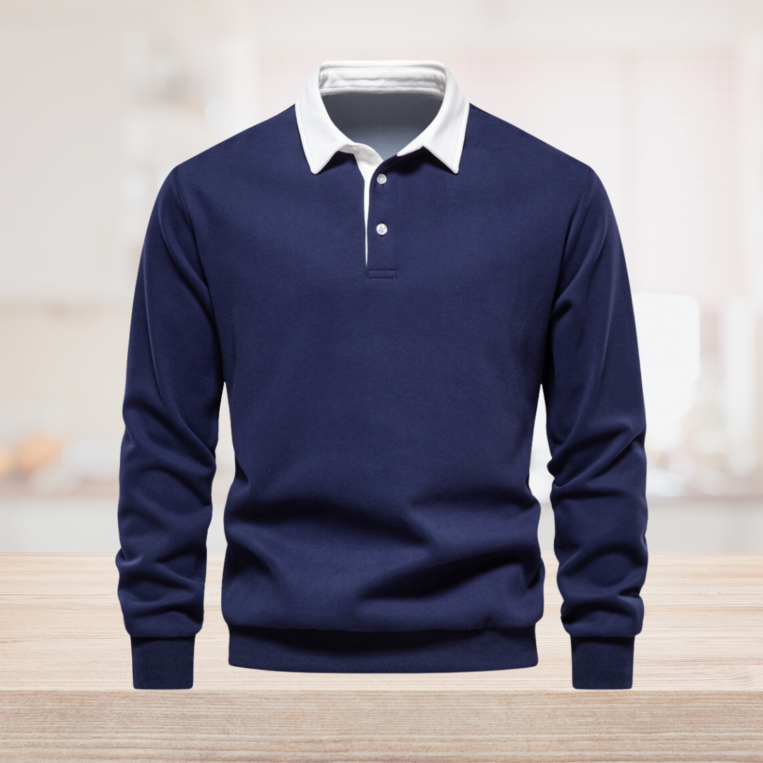 Dylan | Men Long Sleeve Classic Collar Polo Shirt