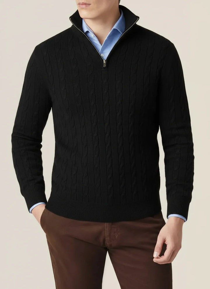 Vince | Men’s Spring Cable Knit Half Zip Sweater