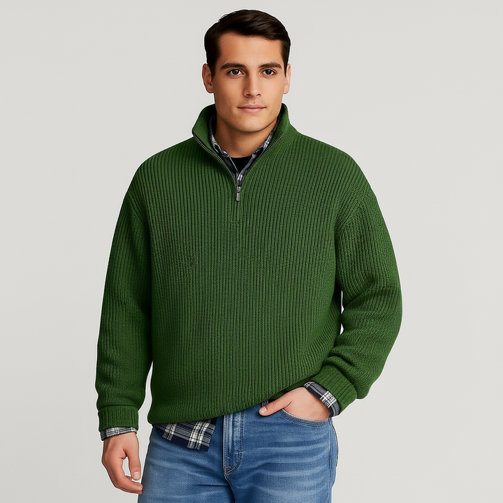 Steve | Men Spring Half Zip Pullover Sweater