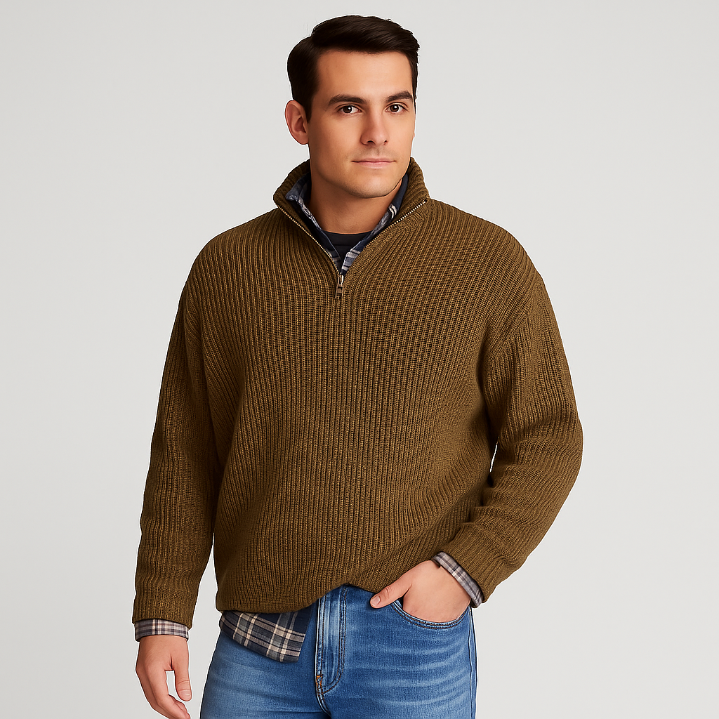 Steve | Men Spring Half Zip Pullover Sweater
