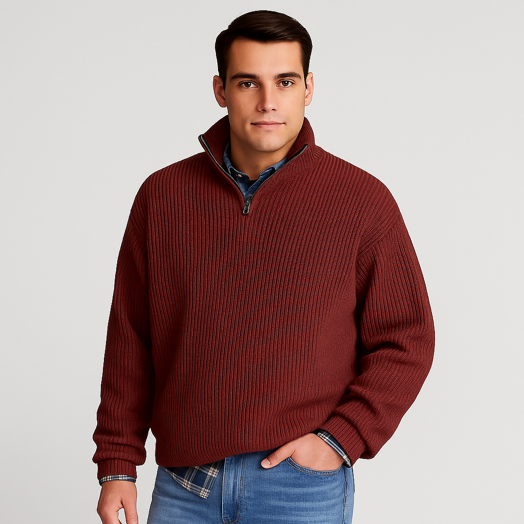 Steve | Men Spring Half Zip Pullover Sweater