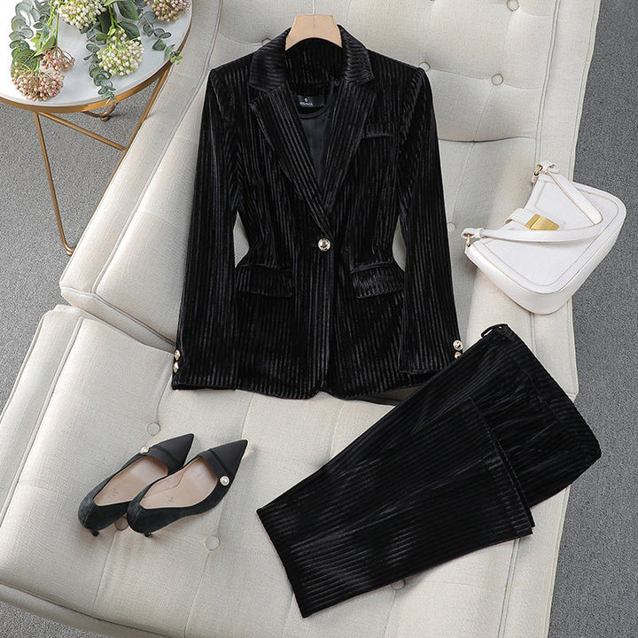 Grace | Women’s Casual Tailored Suit Set with Long Blazer