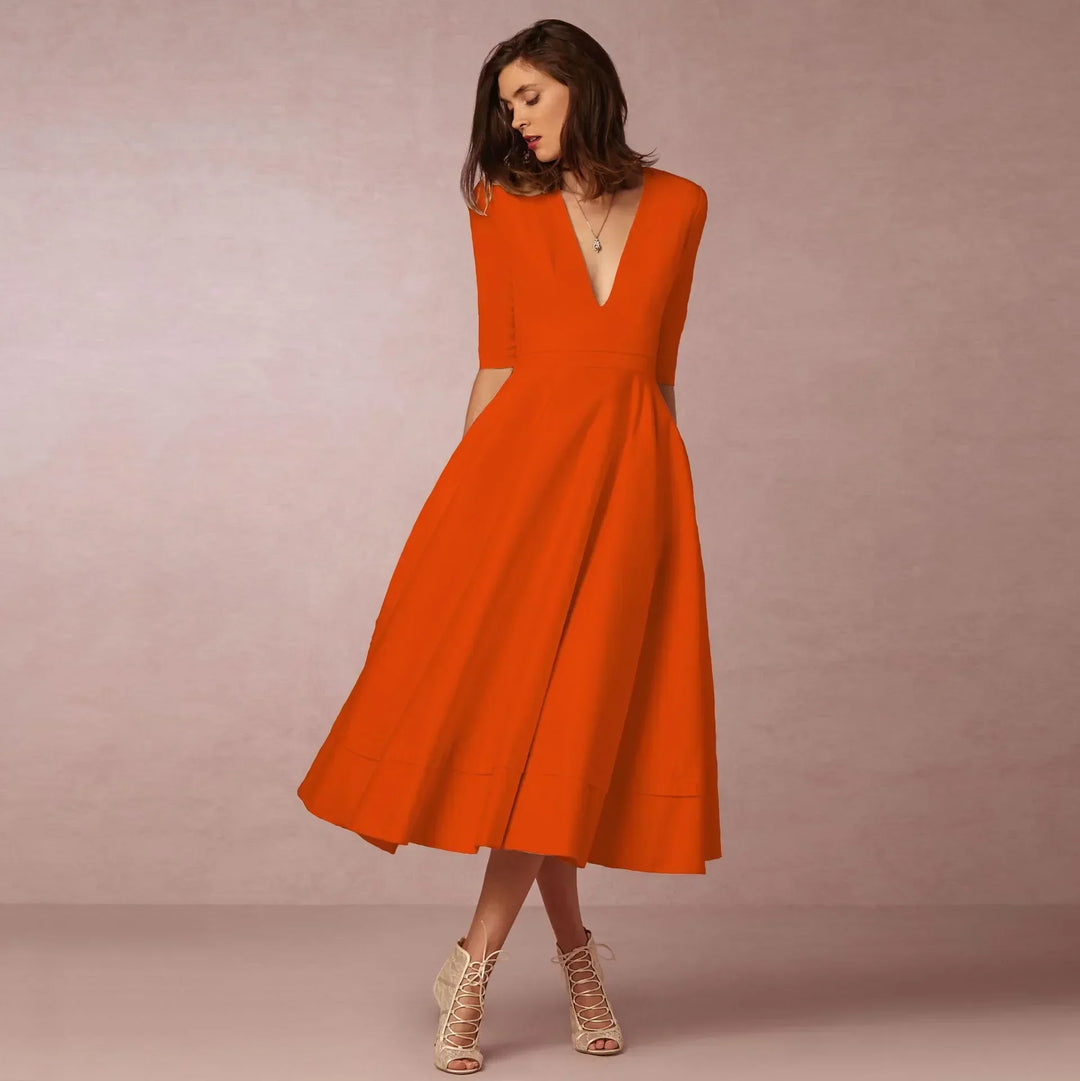 Paige | Women Ivoire Midi Dress Fitted Elegant Cut