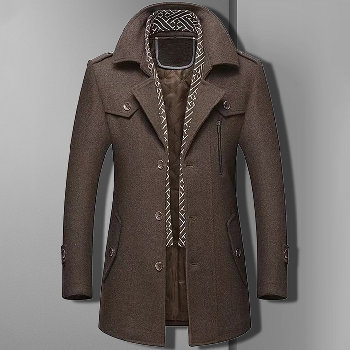 Patrick | Men’s Double Breasted Military Style Overcoat