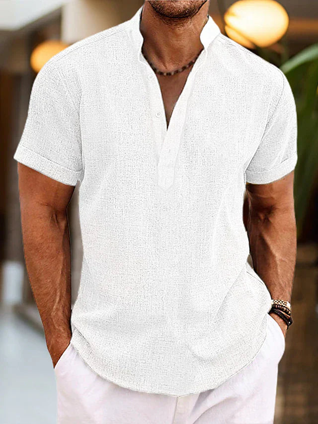 Thomas | Men’s Summer Henley Short Sleeve Shirt