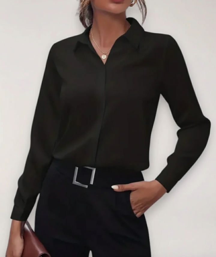 Bella | Women’s Elegant Tailored Button-Up Work Blouse