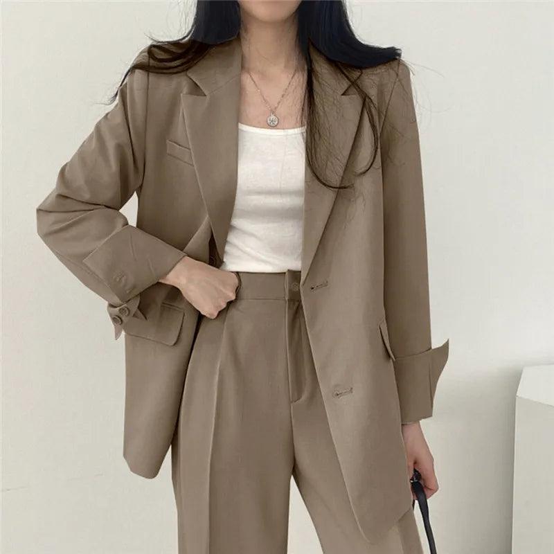 Hailey | Women’s Tailored Suit Set with Long Blazer