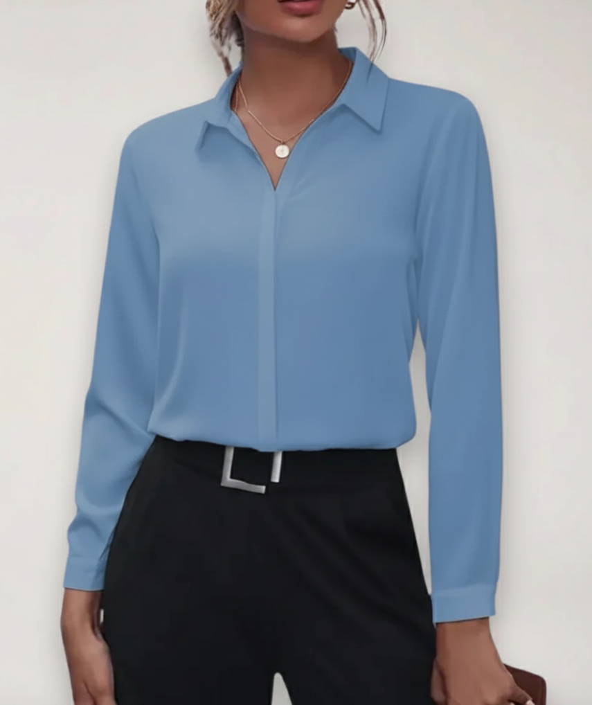 Bella | Women’s Elegant Tailored Button-Up Work Blouse